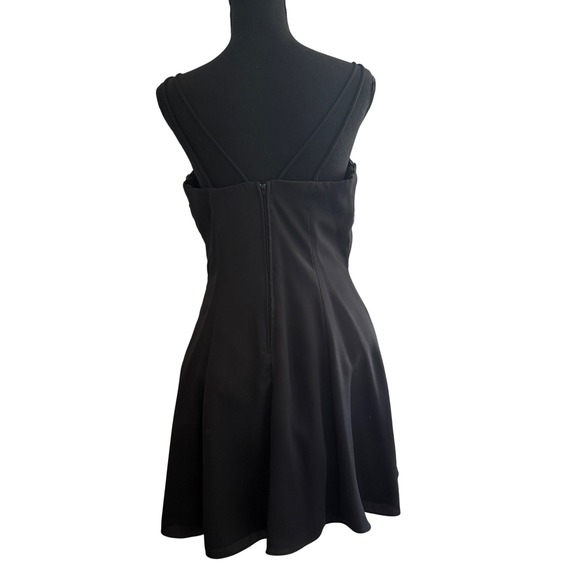 Vintage Dollar Y2K Babydoll Dress S Dark Floral Rose Sequin Dark Romantic Witchy - Picture 3 of 9